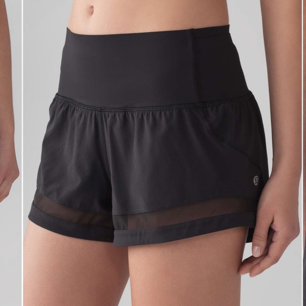 Lululemon black pace perfect shorts